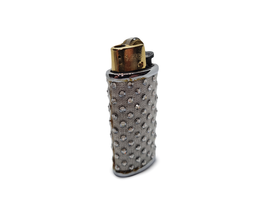 Çakmak Kılıfı/Çakmak Swarovski Taş Kaplama Silver(Outlet)