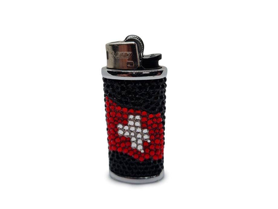 Çakmak Kılıfı/Çakmak Swarovski Taş Kaplama Bayrak