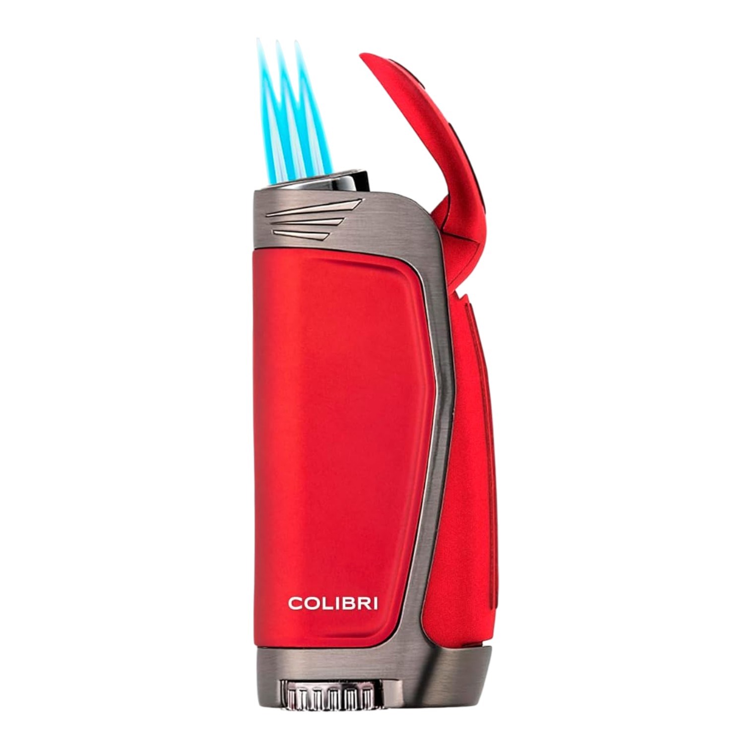 Colibri Enterprise E3 Kırmızı/Gunmetal Gold Üç Torch Puro Çakmağı