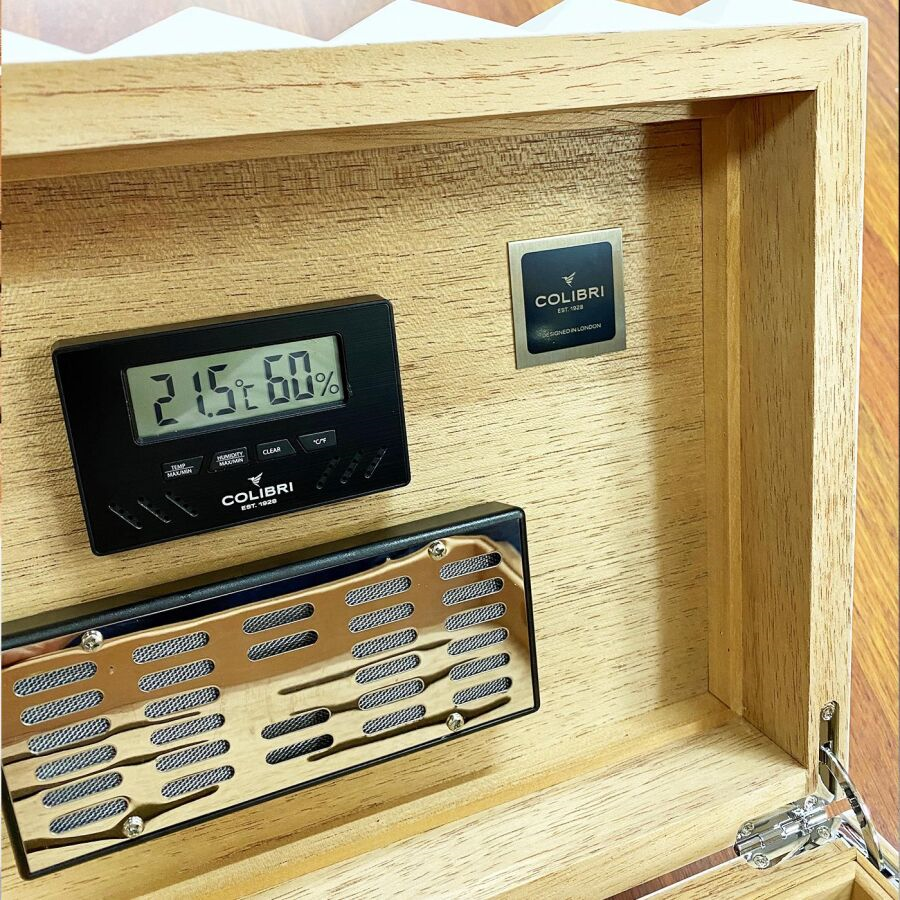 Colibri Grand Quasar Humidor Puro Kutusu HU750T5 Beyaz 120s