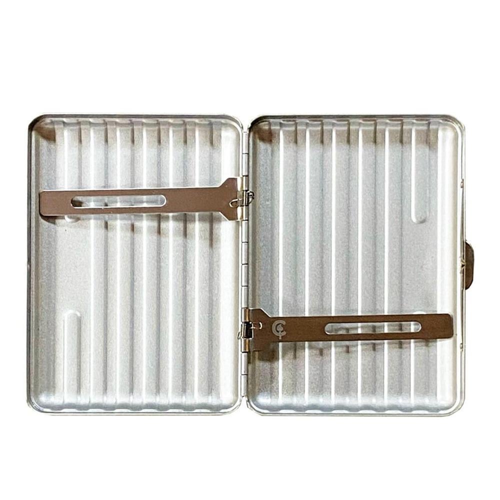 Cool Bavul Desen Metal Kısa Sgara Tabakası 12li Satin Krom