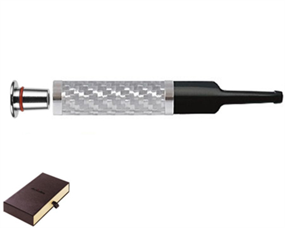 Denicotea 25007 Karbon Filtreli 6-9mm Lüks Slim Sig.Ağızlığı Karbon Silver