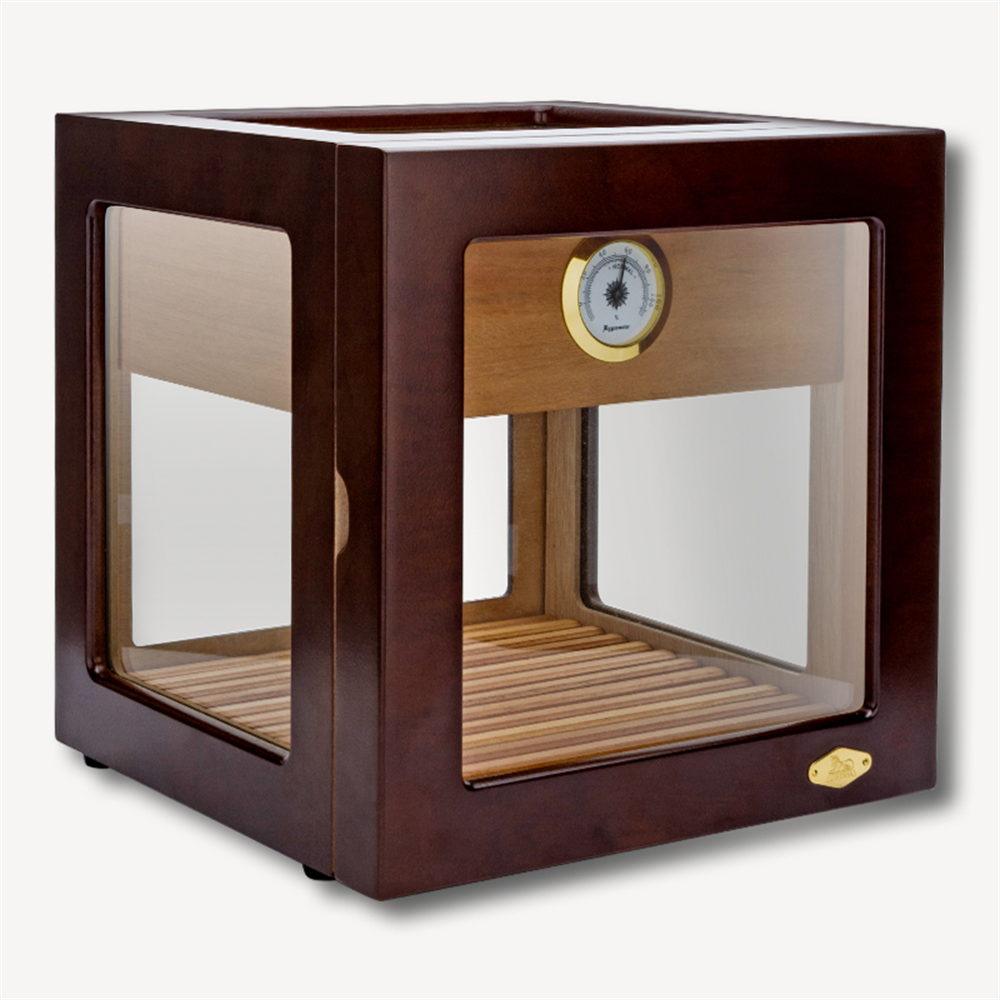 Lubinski Cam Küp Cedar Tepsili Puro Kutusu Humidor 40s