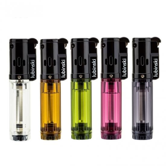 Lubinski Cigar Basic Slim Tek Torch Puro Çakmağı Pembe