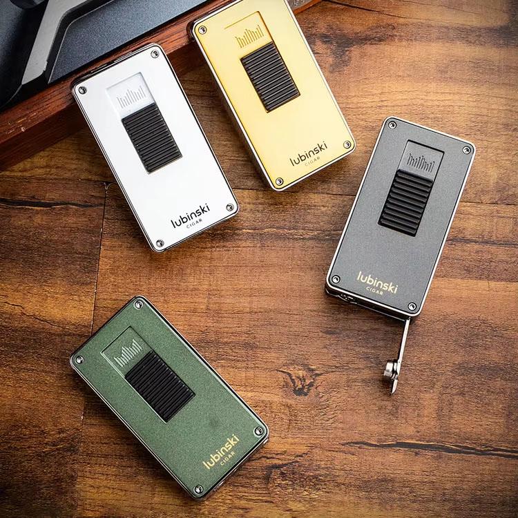 Lubinski Design Yeni Seri Çift Torch Delicili Puro Çakmağı Gunmetal