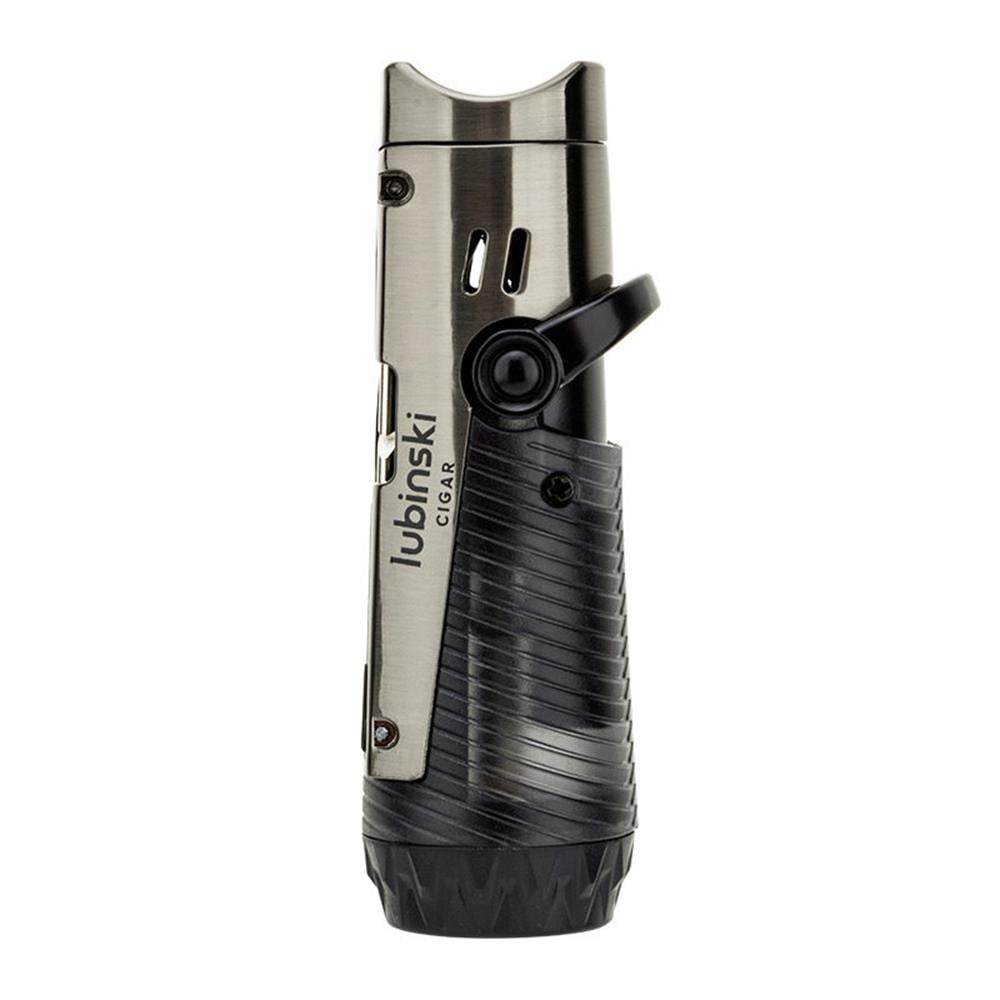 Lubinski Lion İğneli + Delicili Tek Torch Puro Çakmağı Gunmetal