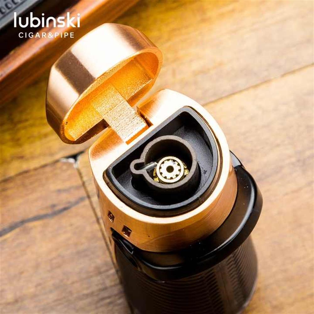 Lubinski Lion İğneli + Delicili Tek Torch Puro Çakmağı Gunmetal