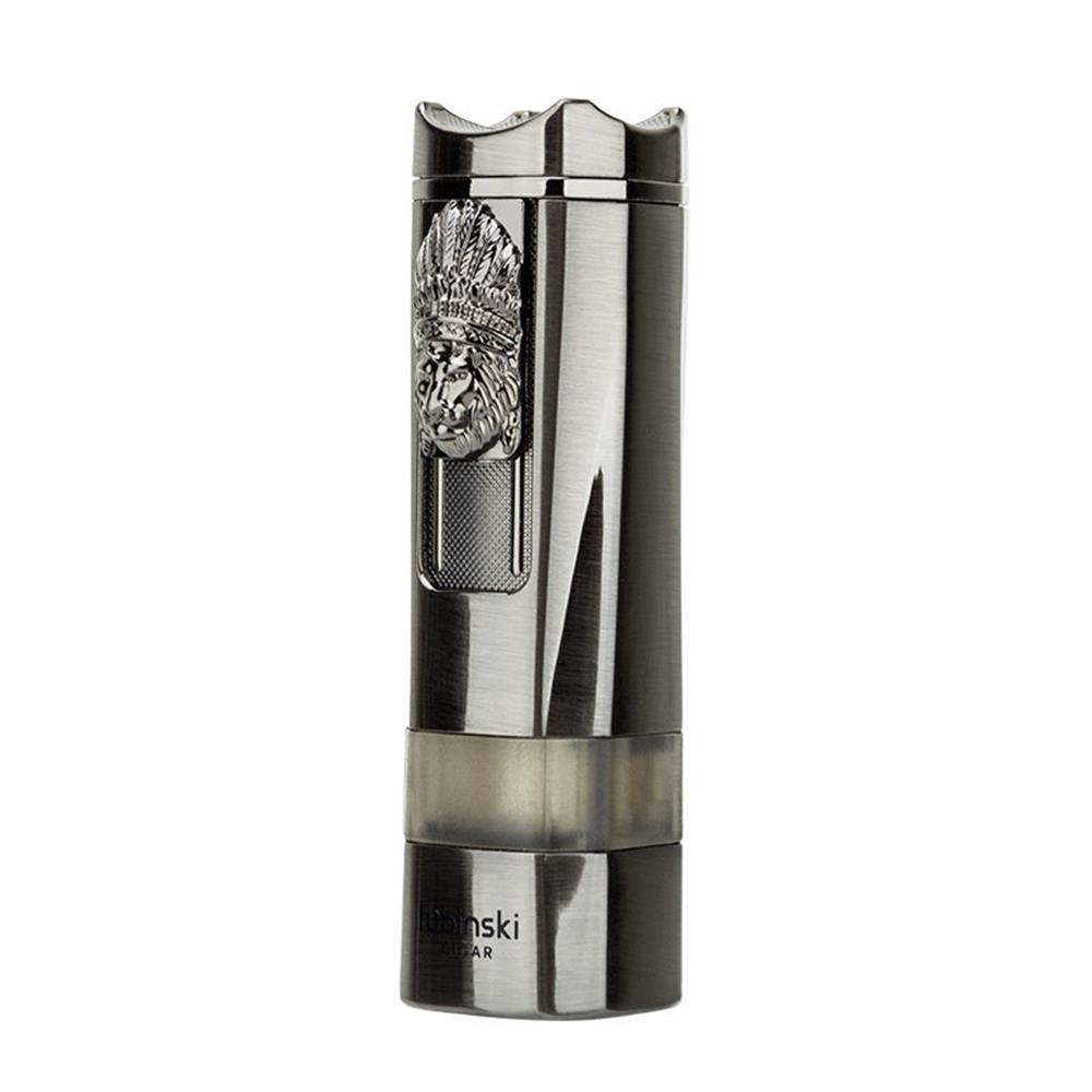Lubinski Lion Sehpalı Delicili Tek Torch Puro Çakmağı Gunmetal