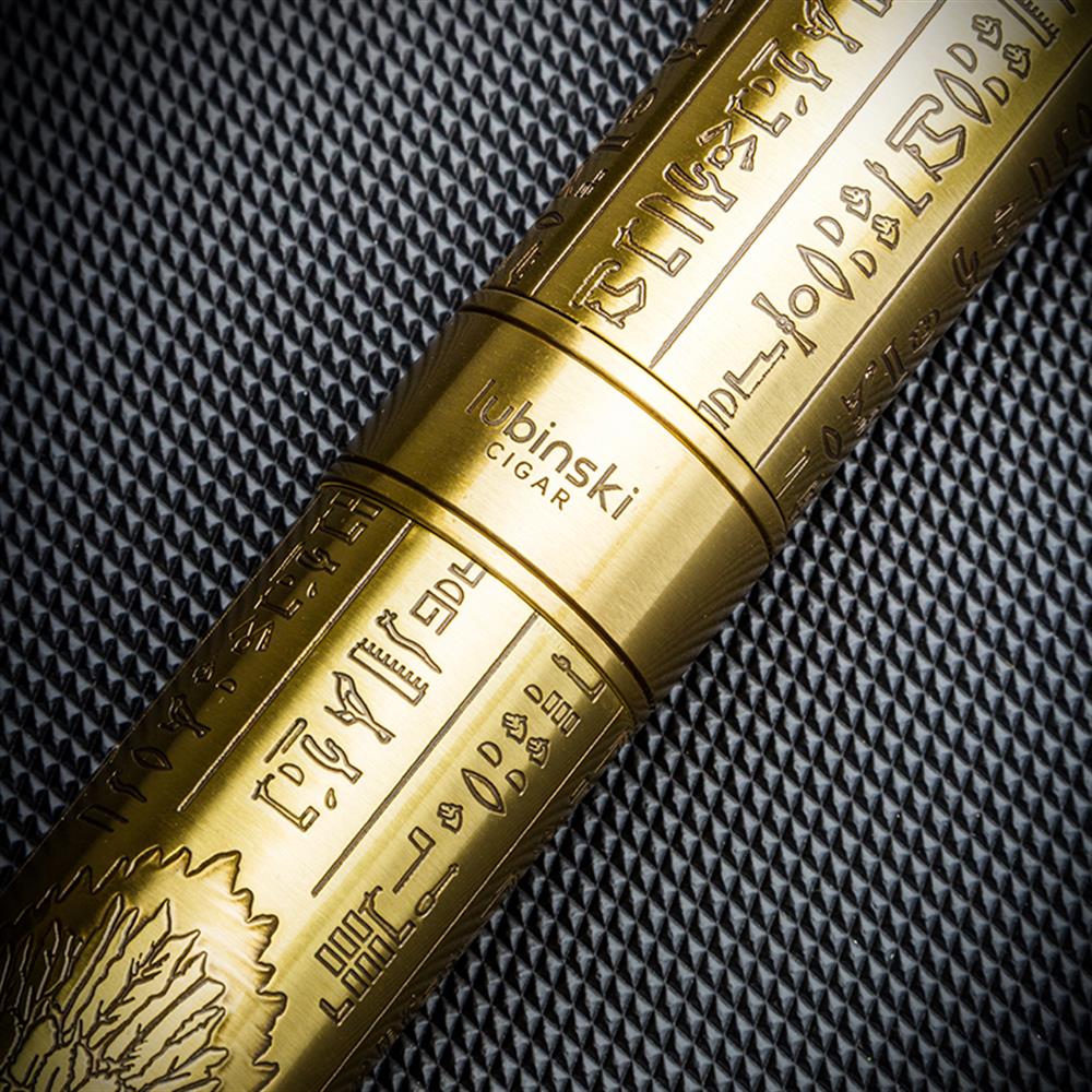Lubinski Puro Saklama Silindiri Çelik Tüp Kılıf Gold İşleme(60 Ring)
