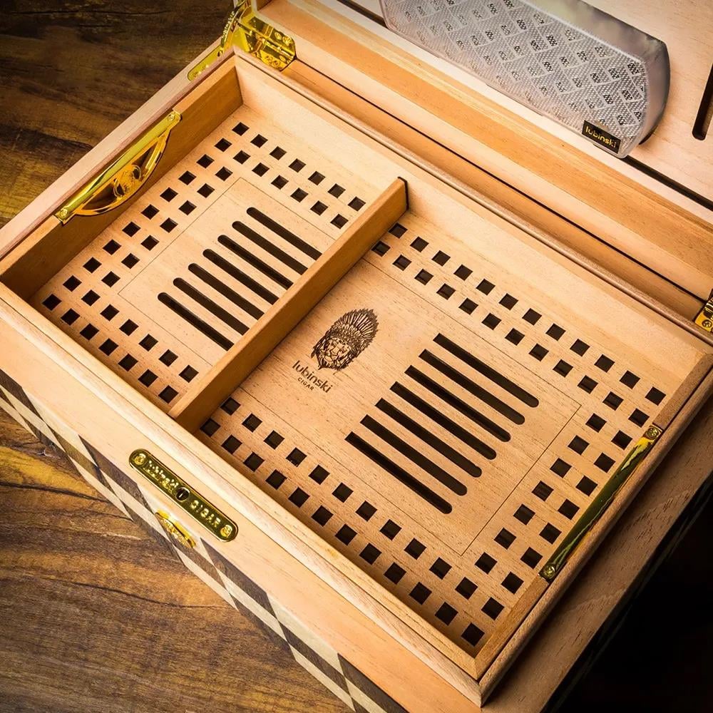Lubinski Special Edt. Dama Desen Humidor Puro Kutusu 120s