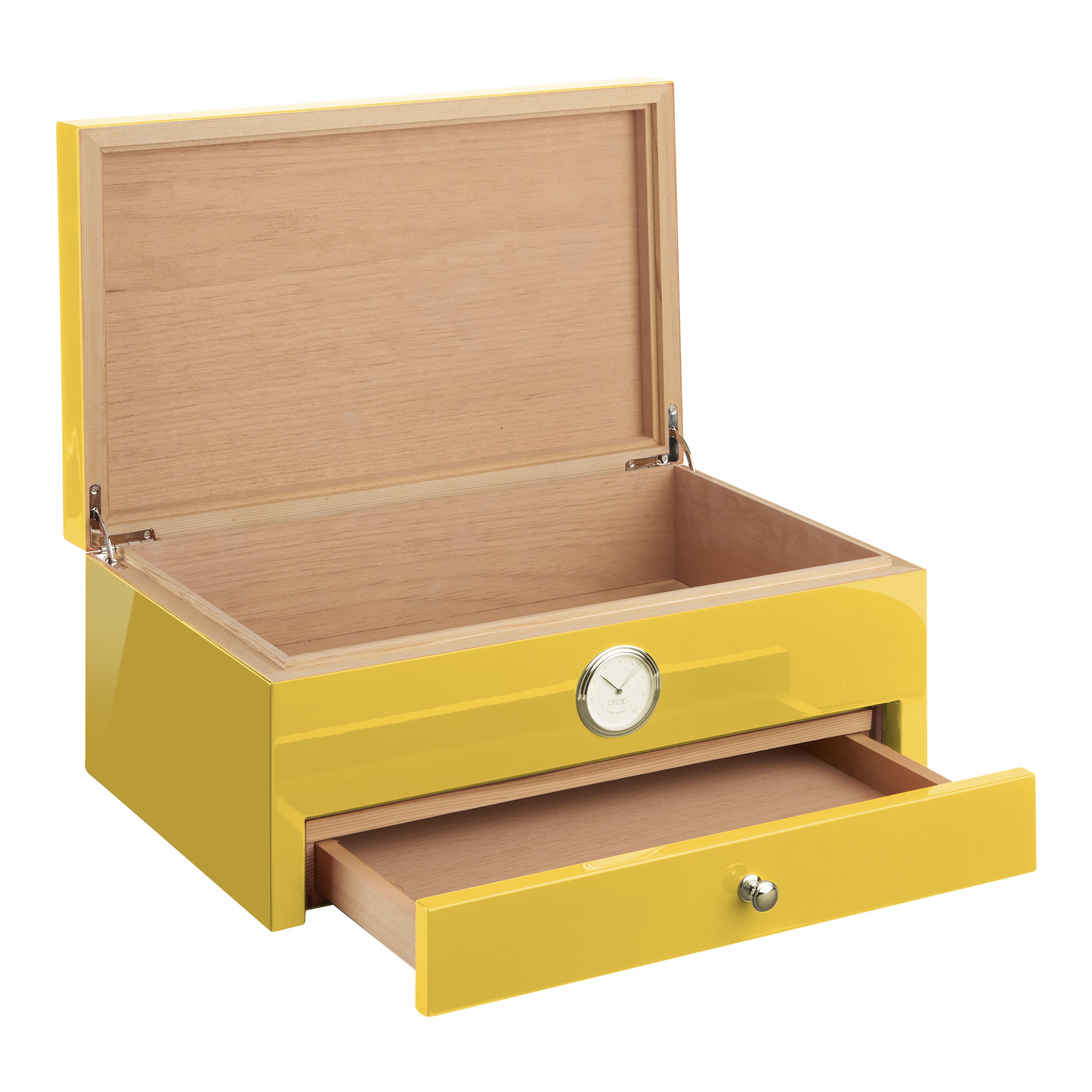 Morici Collection Italy Handmade Humidor Puro Kutusu - Roma Collection- Special Club Edition- Yellow - 100s