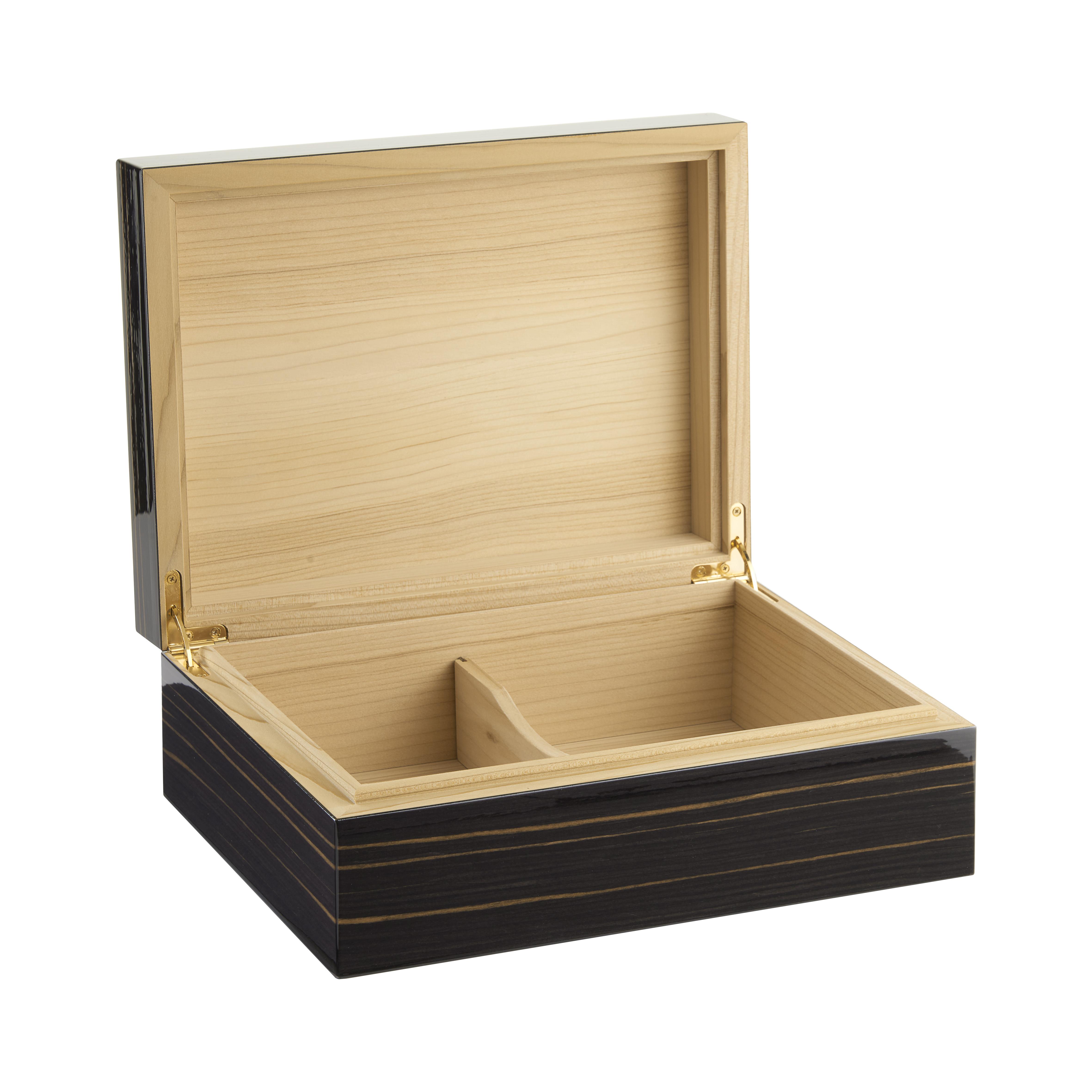 Morici Collection Italy Handmade Humidor Puro Kutusu - Roma Collection- Ebony- 50s