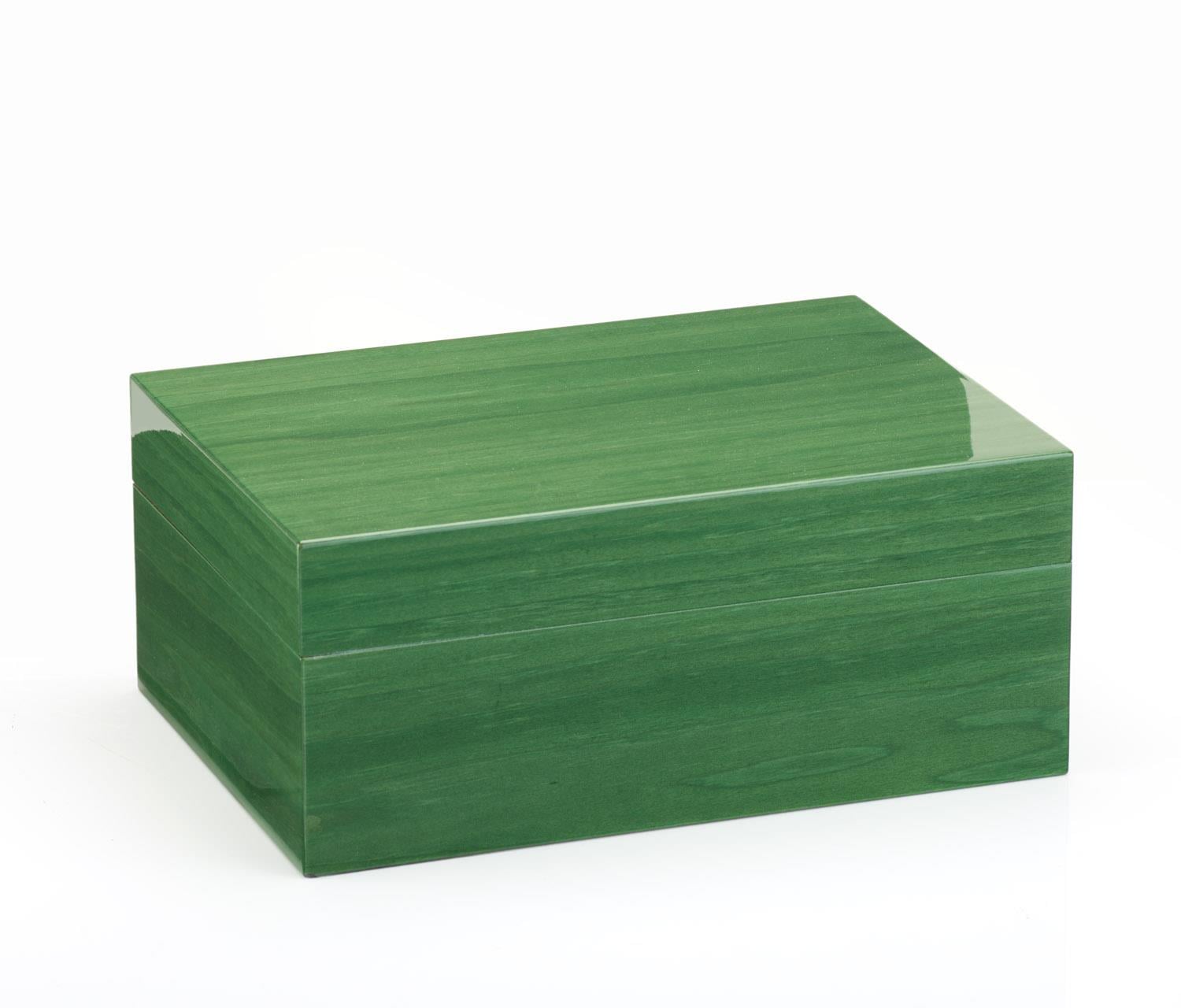 Morici Collection Italy Handmade Humidor Puro Kutusu - Roma Collection- Green Veined- 50s
