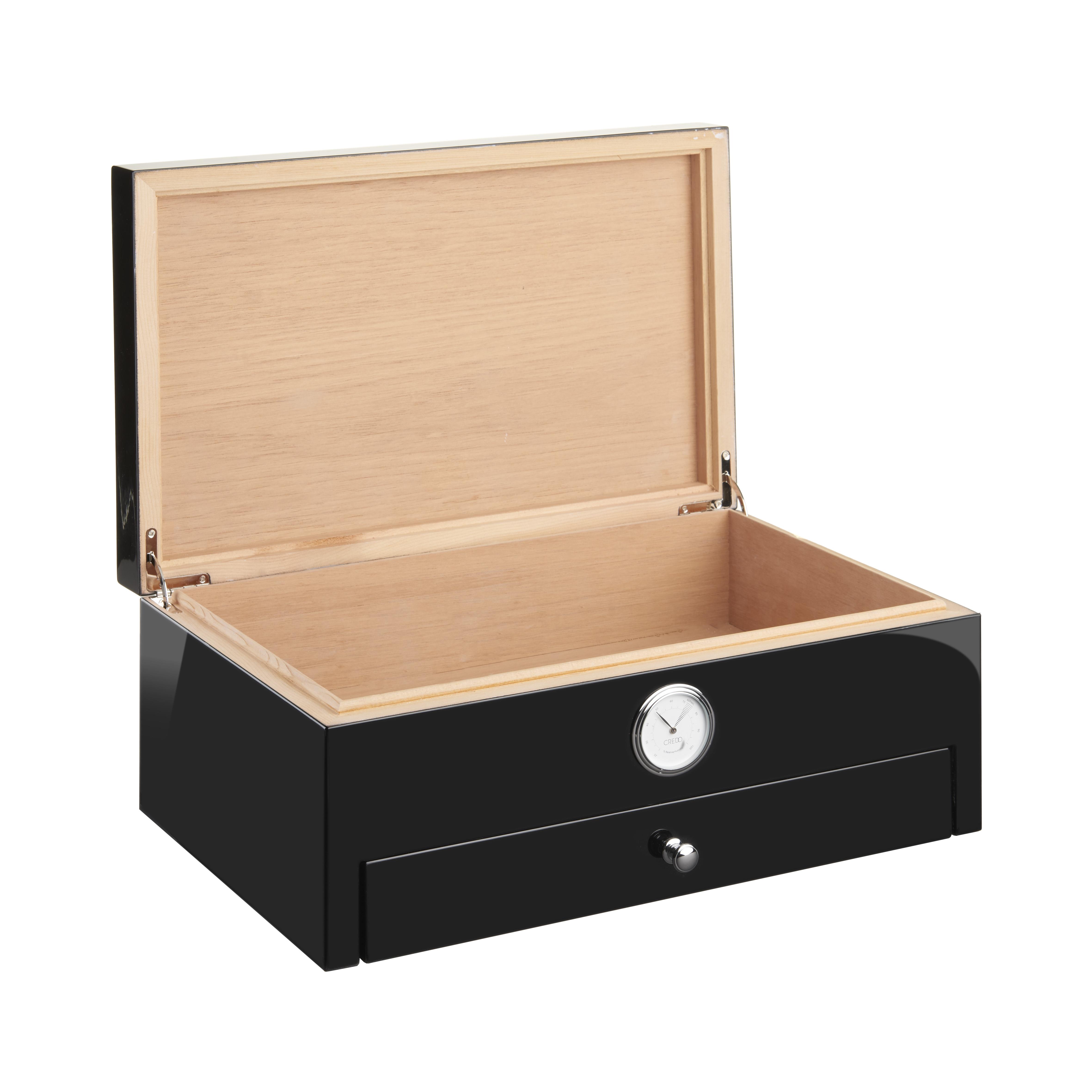 Morici Collection Italy Handmade Humidor Puro Kutusu - Roma Collection- Special Club Edition- Black - 100s