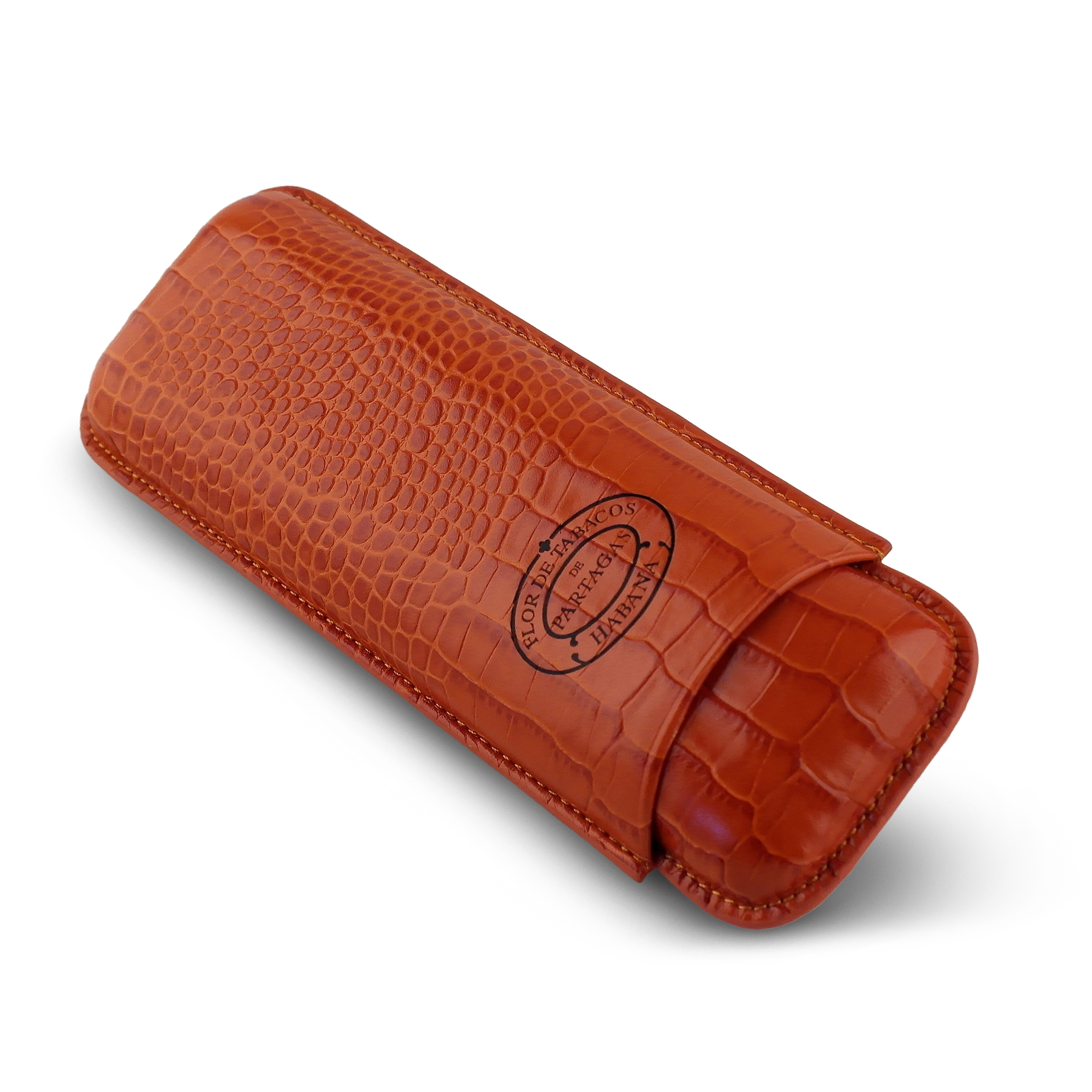 Partagas Gerçek Deri Puro Kılıfı İkili 64 Ring - Kahve