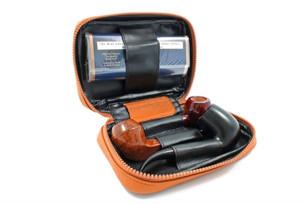 Rattrays Barley Pipe Bag 2 Taba Deri Pipo Çantası