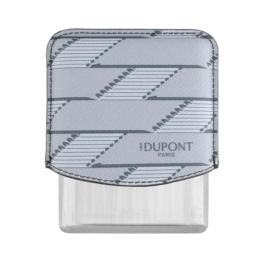 S.T. Dupont Coated Canvas Monogram Parlak Gri Deri Cigarillo Kılıfı 183180