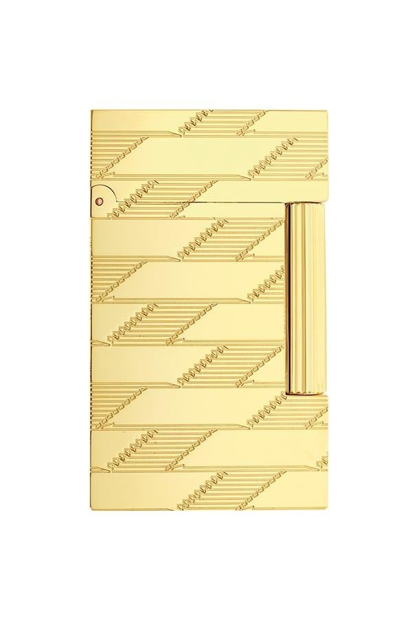 S.T. Dupont Line 2 Cling 1872 Monogram Gold Puro Çakmağı 16178