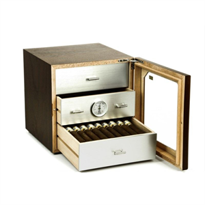 Adorini Chianti-M Deluxe Humidor – Ceviz & Alüminyum 125s