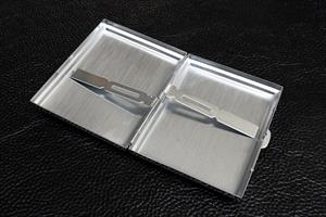 Angelo Midi Kısa Sigara Tabakası Kare Desenli 