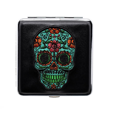 Atomic German Skull Deri Kısa Sigara Tabakası Yeşil 20li