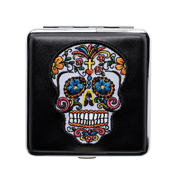 Atomic German Skull Deri Kısa Sigara Tabakası Beyaz Haç 20li