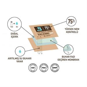 Boveda 69 320g Humidor Puro Kutusu Nemlendirici B69320