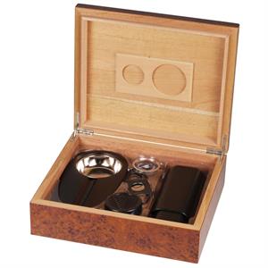 Cedar Alman Puro Kutusu Humidor Seti Kahve 25s
