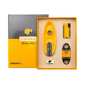 Cohiba Yeni Stil Üçlü Sarı-Siyah Puro Seti