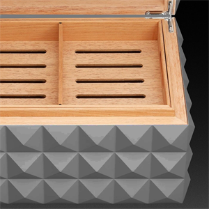 Colibri Grand Quasar Humidor Puro Kutusu HU750T3 Gunmetal 120s