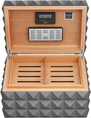 Colibri Grand Quasar Humidor Puro Kutusu HU750T3 Gunmetal 120s