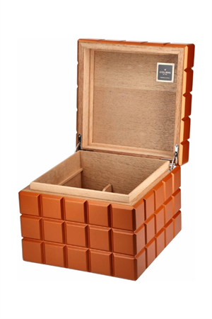 Colibri Heritage Humidor Puro Kutusu Cube Mat Turuncu 80s