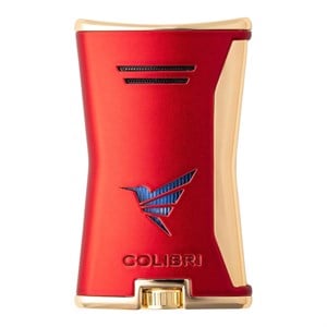 Colibri Slim Kırmızı/Gold Tek Alevli Puro Çakmağı