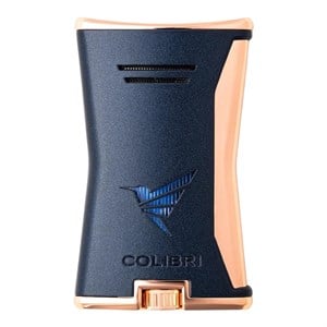Colibri Slim Lacivert/Rose Gold Tek Alevli Puro Çakmağı