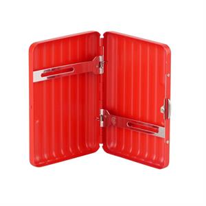 Cool Bavul Desen Metal Kısa Sgara Tabakası 12li Satin Kırmızı