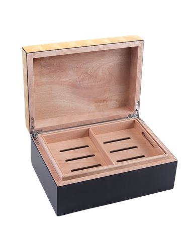 Hansotia Humidor Puro Kutusu Siyah Camlı