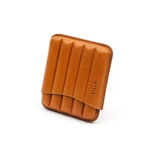 Jemar 5 Puro kapasiteli 36 ring Deri Puro Cigarillo Kılıfı Taba