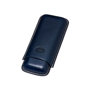 Jemar İkili Deri Puro Kılıfı 52 Ring Mavi