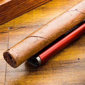 Lubinski Cigar Slim Cetvelli Ve Sehpalı Çift Torch Puro Çakmağı Siyah