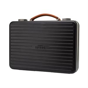 Lubinski Dayanıklı Alüminyum Sedirli Seyahat Puro Sunum Kutusu Humidor 20s Black