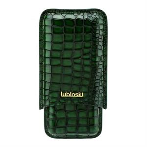 Lubinski Deri 3lü Puro Kılıfı Yeşil Croco(60 Ring)