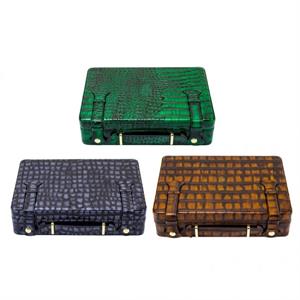 Lubinski Deri Croco Humidor El Çantası Puro Kutusu 18s Kahve