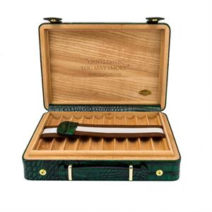 Lubinski Deri Croco Humidor El Çantası Puro Kutusu 18s Antrasit