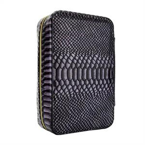 Lubinski Deri Seyahat Puro Çantası Siyah Çakmak-Kesici-Matara Set