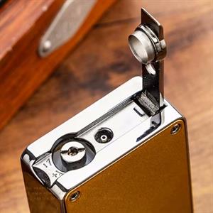 Lubinski Design Yeni Seri Çift Torch Delicili Puro Çakmağı Gold