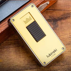 Lubinski Design Yeni Seri Çift Torch Delicili Puro Çakmağı Gold