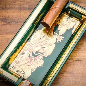 Lubinski Elegant Dragon İkili Dikdörtgen Puro Küllüğü Yeşil