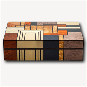 Lubinski İspanyol Sedir Puro Kutusu Humidor Abstract 30s