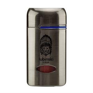 Lubinski Lion Kapaklı Delicili Tek Torch Puro Çakmağı Gunmetal