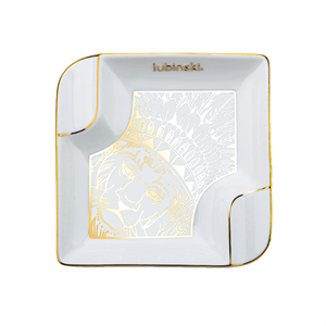 Lubinski Lion Porselen Puro Küllüğü Beyaz/Gold 2li